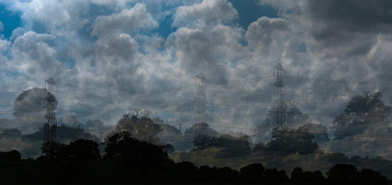 Sky and pylons