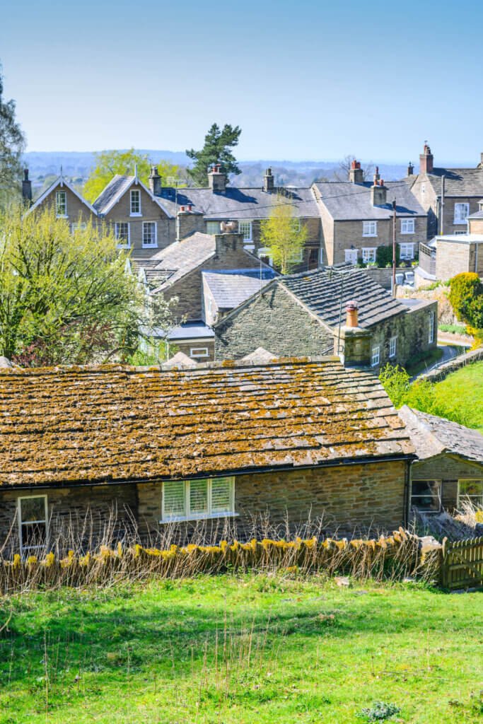 Rooftop and cottages