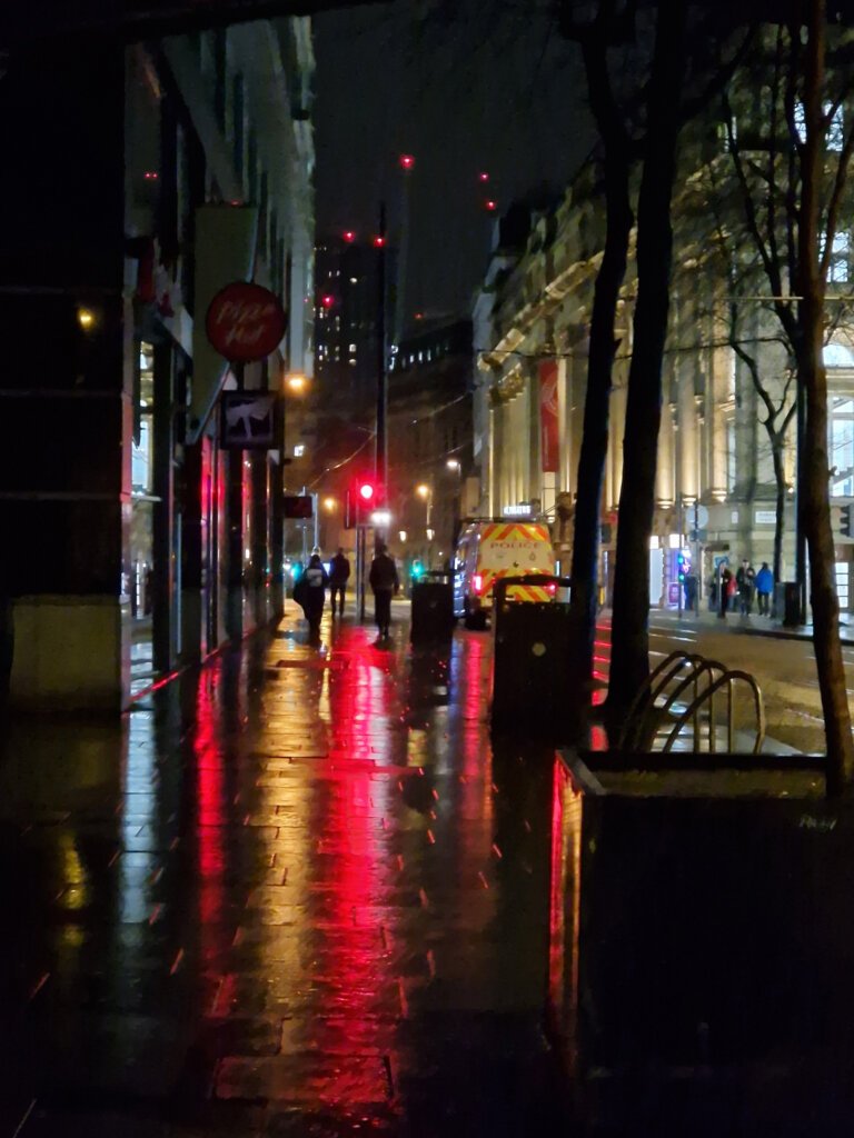 Rainy night in Manchester