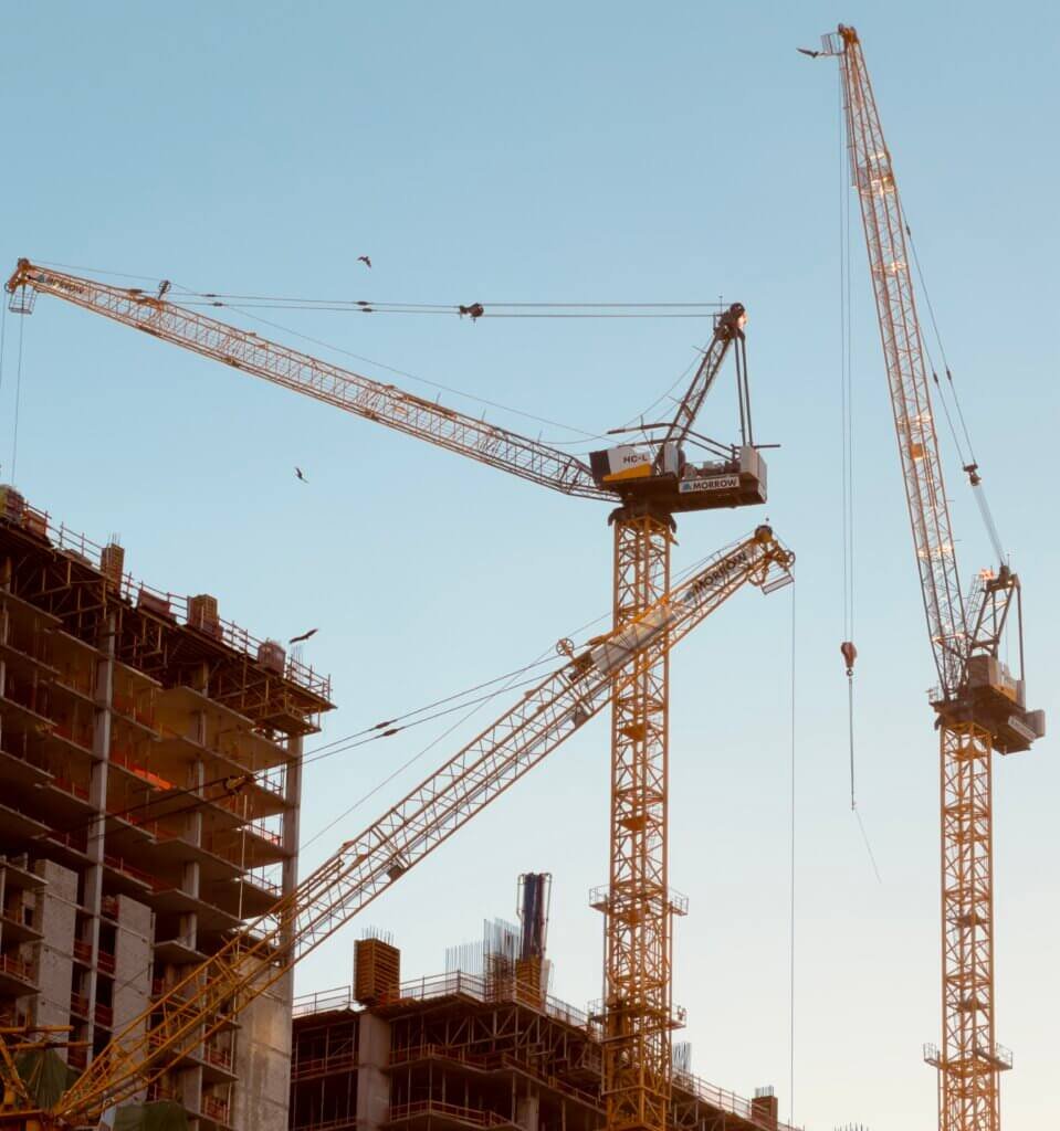 Dueling Cranes