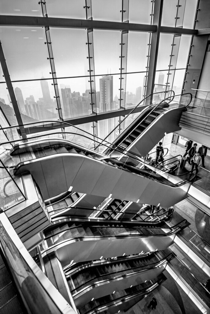 Cascading escalators